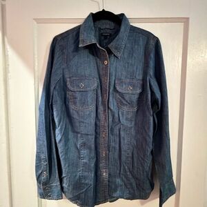 Talbots Classic Blue Denim Shirt